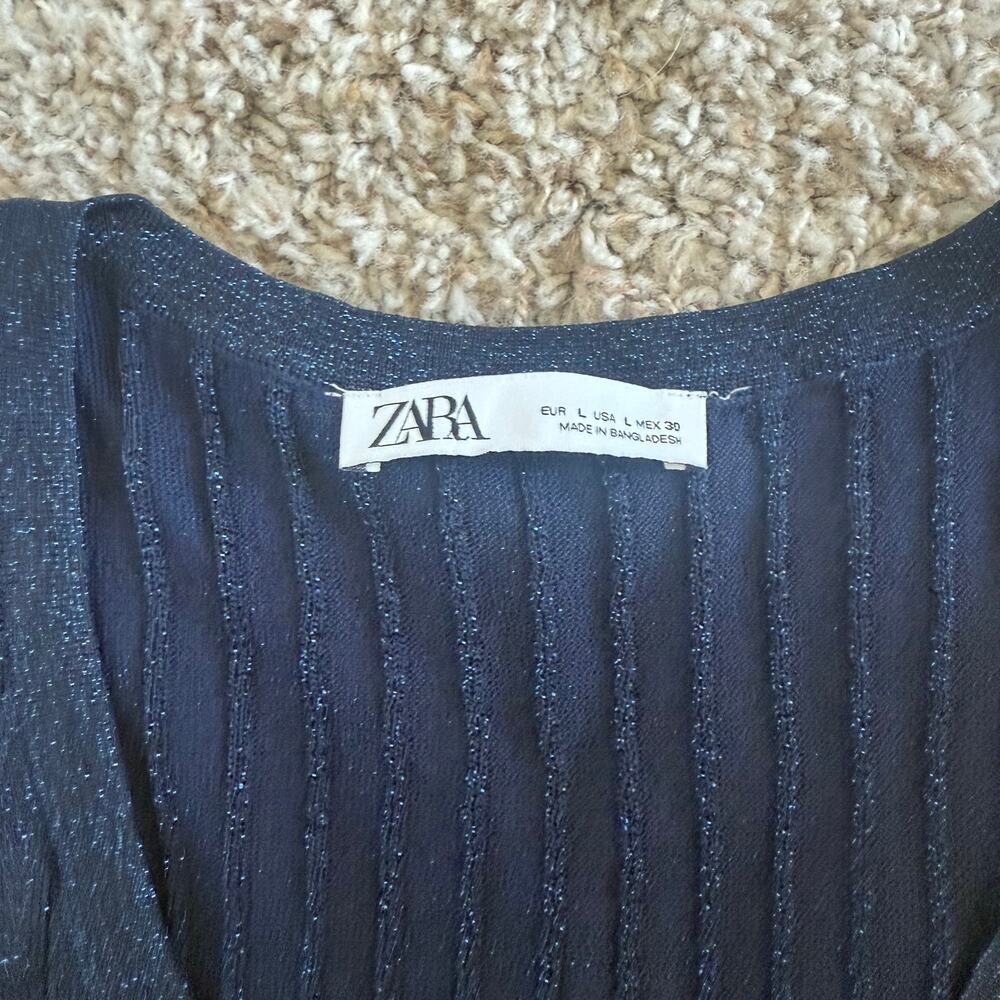 Zara Ribbed Tank with Metallic Thread - Picture 3 of 3